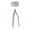 Wishbone Contemporary Floor Lamp in Wood With Light Grey Linen Shade by LumiSource
