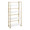 Folia Contemporary Bookcase in Gold Metal and White Wood by LumiSource