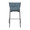 Braided Tania Contemporary Counter Stool in Black Metal, Green Faux Leather, and Sea Green Fabric- Set of 2 — back view