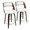 Cecina Mid-Century Modern Counter Stool with Swivel in Mahogany and White Faux Leather- Set of 2 — pair view