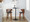 Cosi counter stool in Walnut Wood, Brown PU, Black Metal, close-up detail, featuring swivel and wood frame