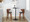 Cosi counter stool in Walnut Wood, Brown PU, Black Metal, close-up detail, featuring swivel and wood frame