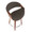 Curvini 24" Mid-Century Modern Fixed-Height Counter Stool with Swivel in Walnut Wood and Charcoal Fabric- Set of 2 — lifestyle photo 1