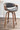 Curvini 24" Mid-Century Modern Fixed-Height Counter Stool with Swivel in Walnut Wood and Charcoal Fabric- Set of 2 — lifestyle photo 4