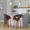 Curvini 24" Mid-Century Modern Fixed-Height Counter Stool with Swivel in Walnut Wood and Charcoal Fabric- Set of 2 — lifestyle photo 7