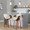 Curvo counter stool in Walnut Wood, Cream Fabric, Chrome, featuring swivel and wood frame