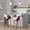 Curvo counter stool in Walnut Wood, Cream Fabric, Chrome, featuring swivel and wood frame