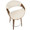 Curvo counter stool in Walnut Wood, Cream Fabric, Chrome, top view, featuring swivel and wood frame