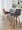 Corazza counter stool in Walnut Wood, Charcoal Fabric, Chrome Metal, featuring swivel and wood frame