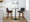 Corazza counter stool in Walnut Wood, Charcoal Fabric, Black Metal, featuring swivel and wood frame