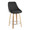 Diana counter stool in Zebra Wood, Black PU, Chrome Metal, product view, featuring swivel and wood frame