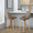 Diana counter stool in Zebra Wood, Brown PU, Chrome Metal, featuring swivel and wood frame