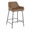 Daniella Industrial Counter Stool in Black Metal and Espresso Faux Leather- Set of 2 — product view