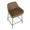 Daniella Industrial Counter Stool in Black Metal and Espresso Faux Leather- Set of 2 — lifestyle photo 1