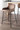 Daniella Industrial Counter Stool in Black Metal and Espresso Faux Leather- Set of 2 — lifestyle photo 3