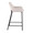Daniella counter stool in Black Metal, Cream Fabric, side view, featuring fabric design