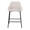 Daniella counter stool in Black Metal, Cream Fabric, front view, featuring fabric design