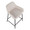 Daniella counter stool in Black Metal, Cream Fabric, top view, featuring fabric design