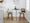 Folia 24" Mid-Century Modern Fixed-Height Counter Stool with Swivel in Walnut Wood and Teal Fabric with Square Black Metal Footrest- Set of 2 — lifestyle photo 3