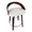 Grotto counter stool in Mahogany Wood, White PU, Chrome, top view, featuring swivel and upholstered seat