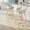 Grotto counter stool in Natural Wood, Light Green Fabric, Chrome Metal, featuring swivel and upholstered seat