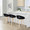 Grotto counter stool in Natural Wood, Black Velvet, Chrome Metal, featuring swivel and wood frame