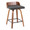 Maya counter stool in Black Metal, Walnut Wood, Charcoal Fabric, product view, featuring swivel and wood frame