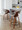 Curvo counter stool in Walnut Wood, Pewter Grey PU, Black Metal, featuring swivel and wood frame