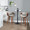 Symphony 24" Mid-Century Modern Fixed-Height Counter Stool with Swivel in Walnut Wood and Grey Faux Leather with Round Chrome Metal Footrest- Set of 2 — lifestyle photo 4