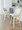 Toriano 24" Contemporary Fixed-Height Counter Stool with Swivel in Natural Wood and Cream Fabric with Square Chrome Metal Footrest- Set of 2 — lifestyle photo 2