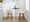 Tintori counter stool in Walnut Wood, Cream Fabric, Black Metal, featuring swivel and wood frame