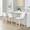 Tintori counter stool in Natural Wood, Cream Noise Fabric, Black Metal, featuring swivel and metal footrest