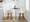 Tintori counter stool in Walnut Wood, Cream PU, Black Metal, featuring swivel and wood frame