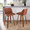 Toriano 24" Mid-Century Modern Fixed-Height Counter Stool with Swivel in Walnut Wood and Camel Faux Leather with Square Chrome Metal Footrest- Set of 2 — lifestyle photo 1