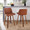Toriano 24" Mid-Century Modern Fixed-Height Counter Stool with Swivel in Walnut Wood and Camel Faux Leather with Square Chrome Metal Footrest- Set of 2 — lifestyle photo 2