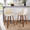 Tintori counter stool in Walnut Wood, Cream PU, Black Metal, featuring swivel and metal footrest