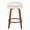 Grotto counter stool in Walnut Wood, White PU, Black Metal, back view, featuring swivel and wood frame