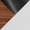 Grotto counter stool in Walnut Wood, White PU, Black Metal, upholstery or finish swatch