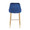 Marcel counter stool in Gold Metal, Navy Blue Velvet, back view