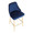 Marcel Contemporary/Glam Counter Stool in Gold Metal and Blue Velvet- Set of 2 — lifestyle photo 1