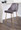 Marcel counter stool in Gold Metal, Silver Velvet