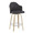 Ahoy 26" Contemporary Fixed-Height Counter Stool with Swivel in Natural Bamboo Legs and Round Chrome Metal Footrest with Charcoal Fabric Seat and Natural Bamboo Back- Set of 2 — product view (photo 1)