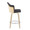 Ahoy 26" Contemporary Fixed-Height Counter Stool with Swivel in Natural Bamboo Legs and Round Chrome Metal Footrest with Charcoal Fabric Seat and Natural Bamboo Back- Set of 2 — side view (photo 2)