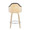Ahoy 26" Contemporary Fixed-Height Counter Stool with Swivel in Natural Bamboo Legs and Round Chrome Metal Footrest with Charcoal Fabric Seat and Natural Bamboo Back- Set of 2 — back view (photo 2)