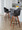 Ahoy counter stool in Walnut Bamboo, Charcoal Fabric, Black Metal, featuring swivel