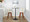 Ahoy counter stool in Walnut Bamboo, Cream Fabric, Black Metal, featuring swivel