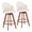 Ahoy counter stool in Walnut Bamboo, Cream Fabric, Black Metal, coordinated set view, featuring swivel