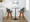 Ahoy counter stool in Walnut Bamboo, Grey Fabric, Black Metal, featuring swivel