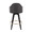 Ahoy counter stool in Black Wood, Chrome, Charcoal Fabric, back view, featuring swivel and wood frame