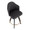 Ahoy counter stool in Black Wood, Chrome, Charcoal Fabric, top view, featuring swivel and wood frame